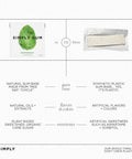 Comparison chart between Simply Gum and traditional gum on a white background