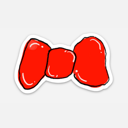 Alli's Sticker | Red Bow Sticker - Main Street Roasters