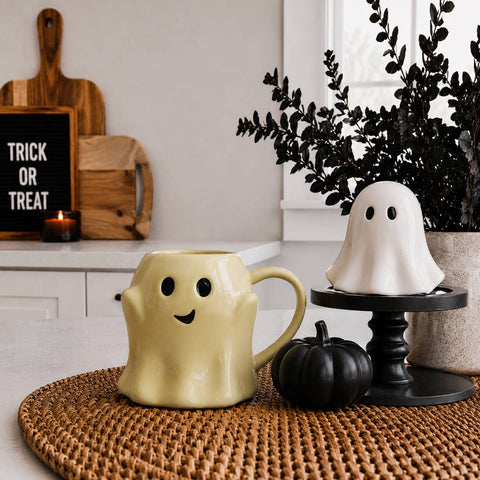 Gia Roma - Pumpkin Shaped Coffee Mug | 16.9oz Ceramic Fall Mug Unique