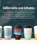 Nova Ceramics Travel Mugs - Mist Ceramic Mug – 12oz Reusable Travel Coffee Cup - Main Street Roasters®