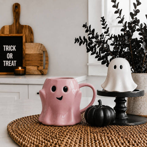 Gia Roma - White Pumpkin Coffee Mug - Fall Decor & Gifts - Halloween