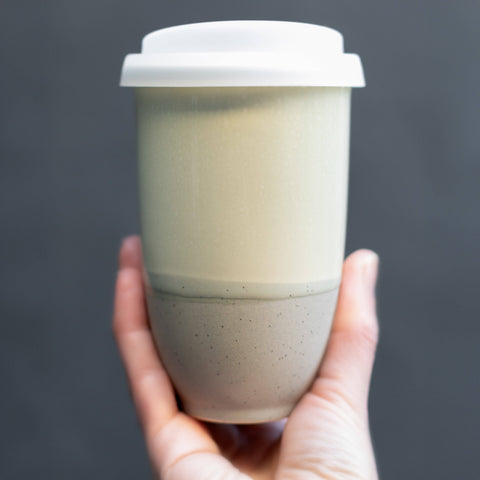 Nova Ceramics Travel Mugs - Mist Ceramic Mug – 12oz Reusable Travel Coffee Cup - Main Street Roasters®