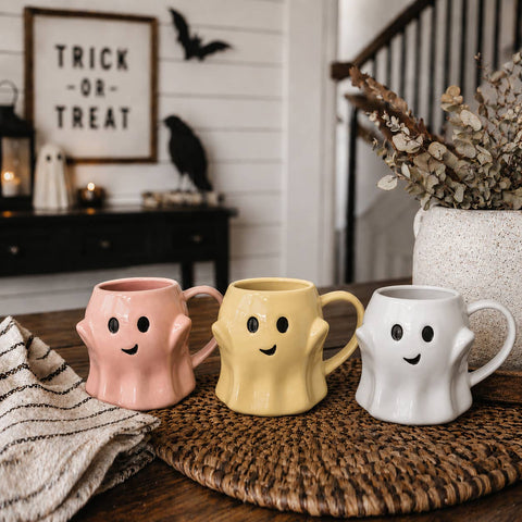 Gia Roma - White Pumpkin Coffee Mug - Fall Decor & Gifts - Halloween