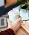 Nova Ceramics Travel Mugs - Mist Ceramic Mug – 12oz Reusable Travel Coffee Cup - Main Street Roasters®