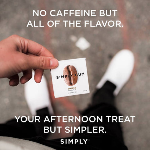Simply Gum - Coffee Chewing Gum- Natural + Plastic-Free | 12 Pack - Main Street Roasters®