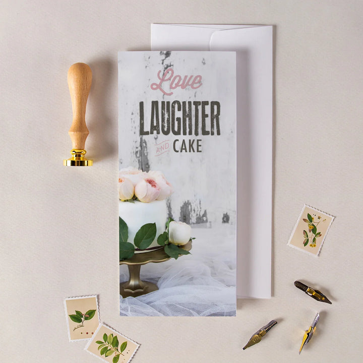 Abiart Love/Wedding Cards - Love Laughter And Cake - Main Street Roasters