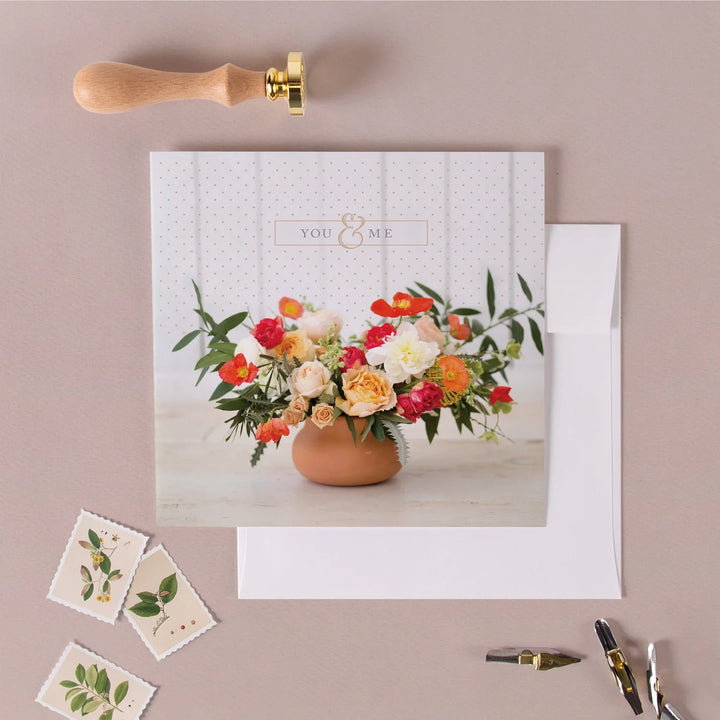 Abiart Love/Wedding Cards - You & Me Floral - Main Street Roasters