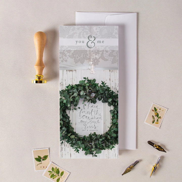 Abiart Love/Wedding Cards - You & Me Wreath - Main Street Roasters