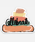 Alli's Celebrate with Cake Sticker - Main Street Roasters