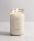 Antique Candle Co. Pumpkin Spice farmhouse candle in clear mason jar