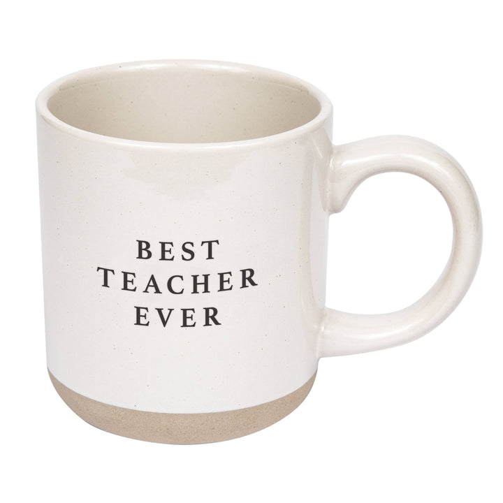 Best Teacher Ever Stoneware Coffee Mug - Front