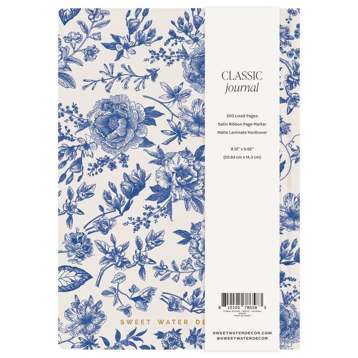 Blue Delft Notes Journal - Back Cover