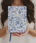 Blue Delft Notes Journal In Hand