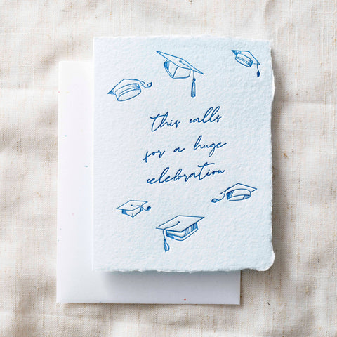 Celebration Caps | Graduation Greeting Card Front - Paper Baristas