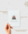 Cheers to a new chapter | Book Graduation Greeting Card Envelope - Paper Baristas
