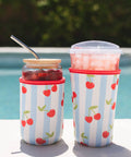 Pippi Post - Cherry Striped Drink Sleeve - Main Street Roasters®