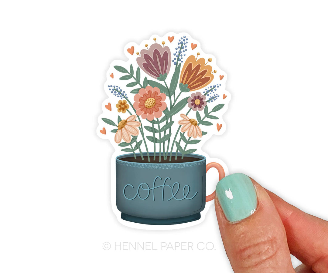 Hennel Paper Co. - Sticker - Coffee & Flowers - Main Street Roasters