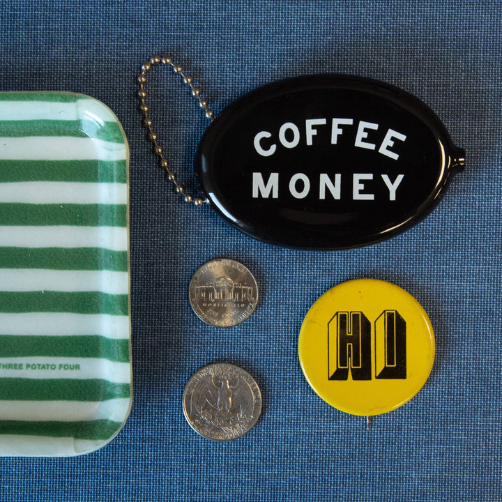 Coin Pouch - Coffee Money - Black - Main Street Roasters