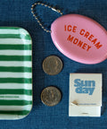 Coin Pouch - Ice Cream Money - Pink - Main Street Roasters