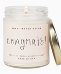 Congrats! 9 oz Soy Candle | Sweet Water Decor - Main Street Roasters