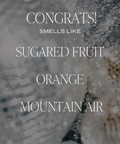 Congrats! 9 oz Soy Candle - Sugared Fruit, Orange, Mountain Air | Sweet Water Decor - Main Street Roasters