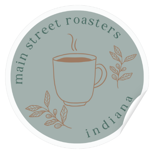 Copper Mug Matte Circle Sticker Sage - Main Street Roasters