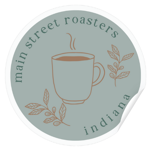 Copper Mug Matte Circle Sticker Sage - Main Street Roasters