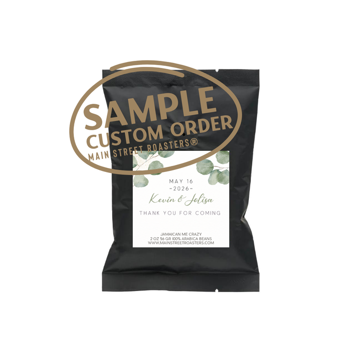 Custom Wedding Coffee Favors 2 ounce | 50 count