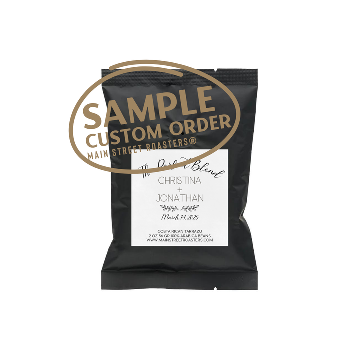 Custom Wedding Coffee Favors 2 ounce | 50 count