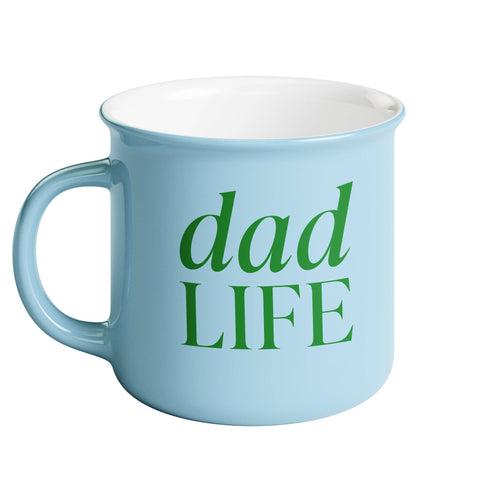 Dad Life 11 oz Campfire Coffee Mug - Blue - Back