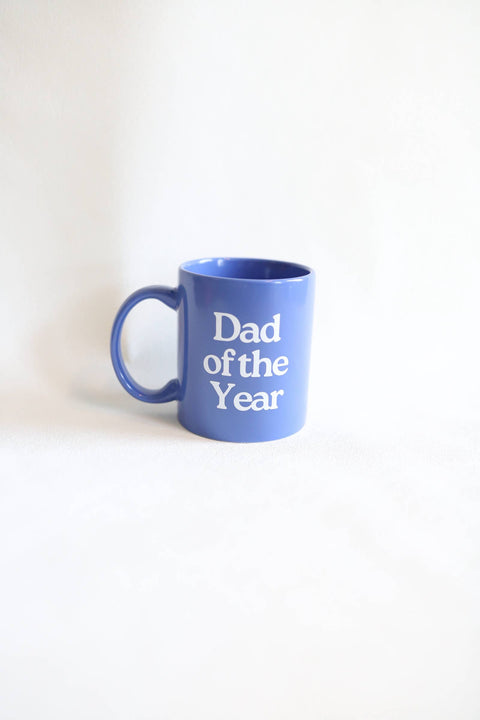 Dad of the Year Ceramic Mug - Blue - Back