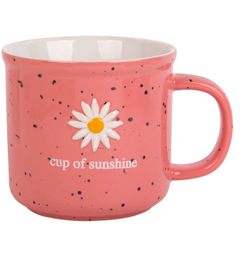 Daisy Camp Mug - Embossed - Pink