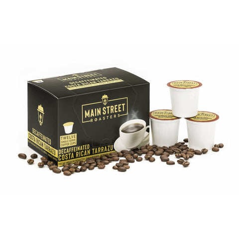 Decaf Costa Rican Tarrazu K-Cup Compatible Coffee WHS - Main Street Roasters 