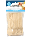 R&M International - Disposable Wood Spoon 25 Pack - Main Street Roasters