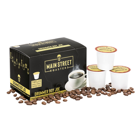 Drummer Boy Joe K-Cup Compatible Coffee Coffee Main Street Roasters 