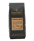 Main Street Roasters Espresso Blend dark roast coffee in black branded bag