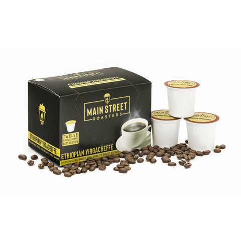Ethiopian Yirgacheffe K-Cup Compatible Coffee WHS - Main Street Roasters 