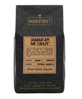 Coffee bag from Main Street Roasters with 'Jamaican Me Crazy' flavor description on a white background