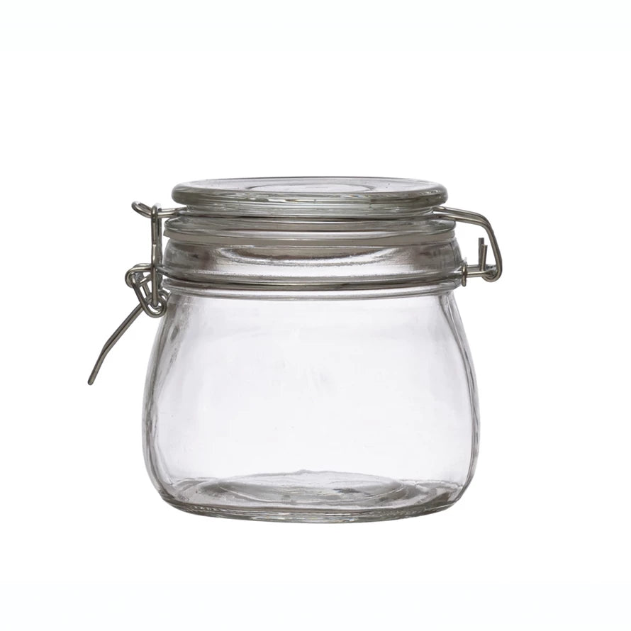 Glass Jar with Clamp Lid 16oz- Main Street Roasters