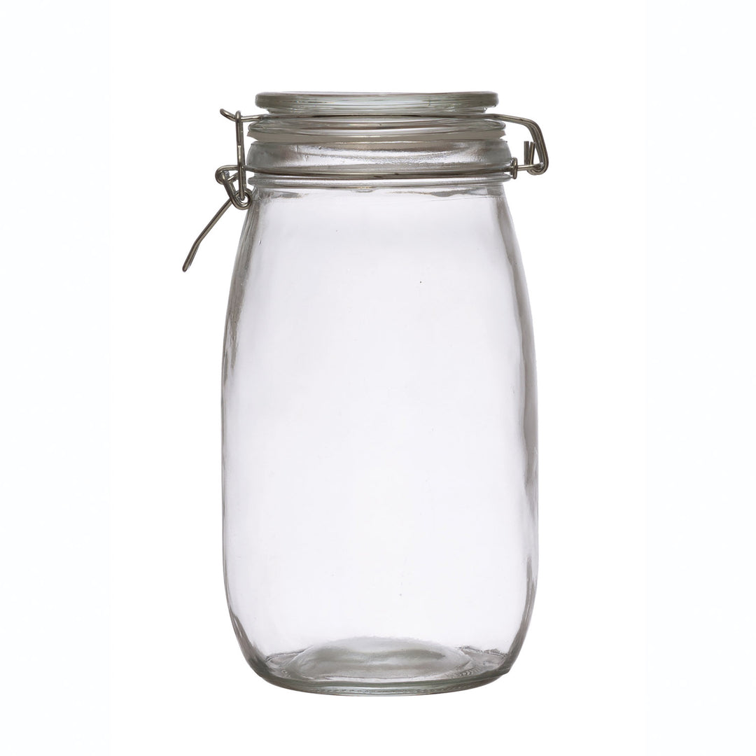 Glass Jar with Clamp Lid 52oz - Main Street Roasters