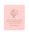 Go Into the World & Do Good | Graduation Greeting Card Front - Paper Baristas