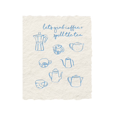 Grab Coffee + Spill Tea Greeting Card - Paper Baristas