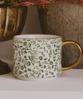 Green Floral Coffee Mug - Main Street Roasters®