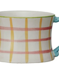 Hand-Painted Patterned Mug - Red and Yellow