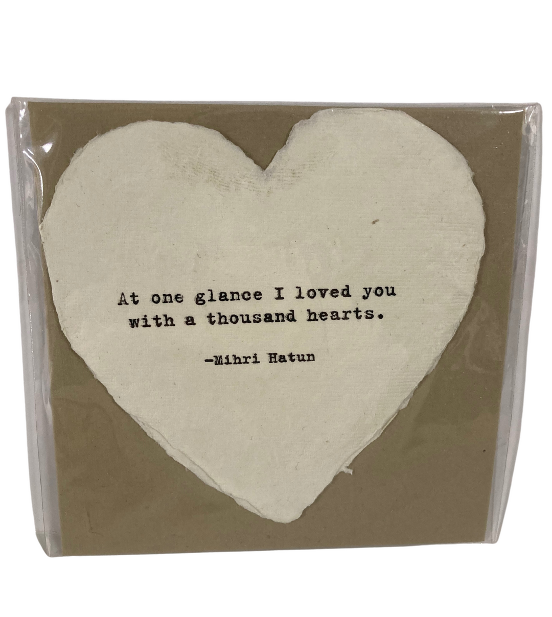 Heart Shaped Card with Envelope | At One Glance  - Main Street Roasters