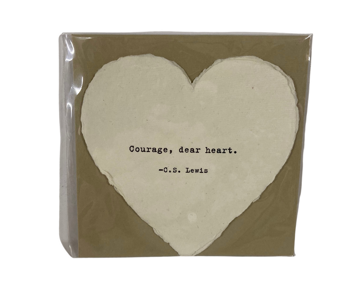 Heart Shaped Card with Envelope | Courage, Dear Heart - Main Street Roasters