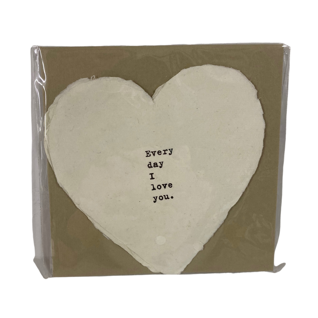 Heart Shaped Card with Envelope | Ever y Day I Love You - Main Street Roasters