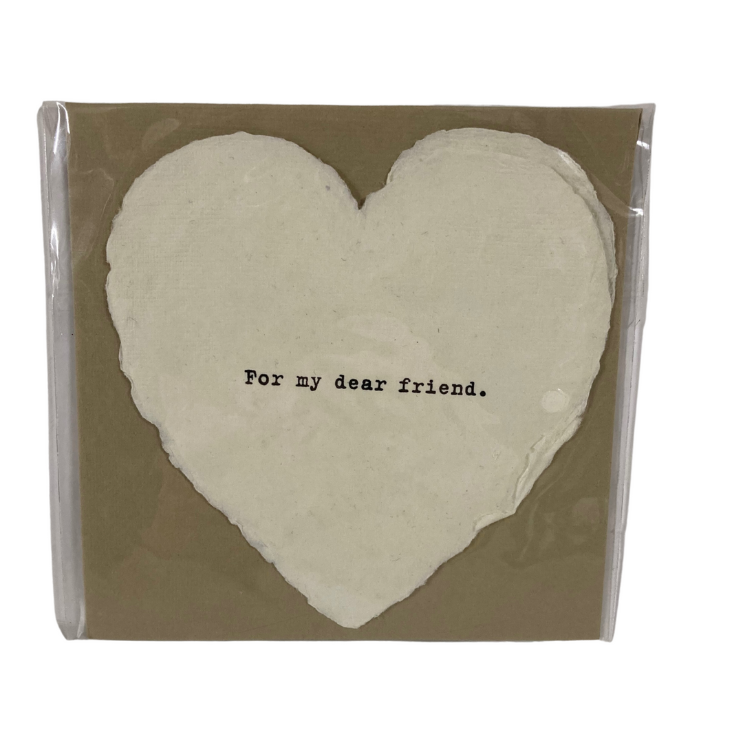 Heart Shaped Card with Envelope | For My Dear Friend - Main Street Roasters