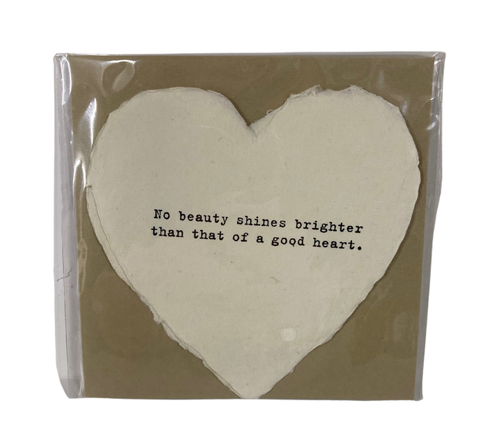 Heart Shaped Card with Envelope | No Beauty Shines Brighter - Main Street Roasters