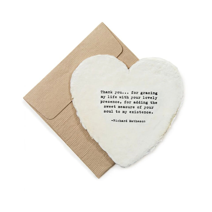 Heart Shaped Card with Envelope | Thank You... - Main Street Roasters